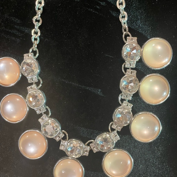 White House Black Market Silver and Cream Necklace - Picture 8 of 9